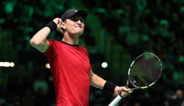 Raphael Collignon se ríe de Moutet. Foto: gettyimages