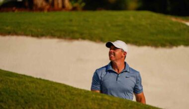 Rory McIlroy, durante la ronda de prácticas en el DP World Tour Championship.