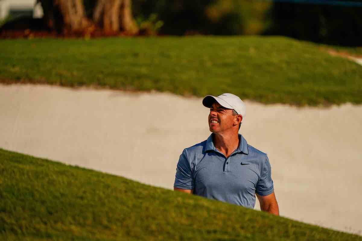Rory McIlroy, durante la ronda de prácticas en el DP World Tour Championship.