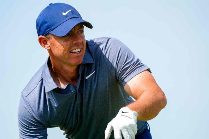 Rory McIlroy, durante la última ronda del Abu Dhabi HSBC Championship. (© Golffile | Fran Caffrey)