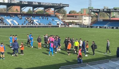 El banquillo del juvenil Atlético de Madrid la lía al final del partido en el Reina Sofía