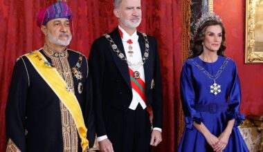 Así ha sido la cena de gala de los Reyes al Sultán de Omán: la Reina Letizia deslumbra con la tiara rusa