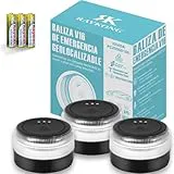 RAYKONG Baliza V16 Geolocalización DGT 3.0 | 2ª Generacion con indicadores LED | Luz Emergencia Coche - Moto Homologado por DGT | SIM y Datos Pagados hasta 2038 | 3 Unidades