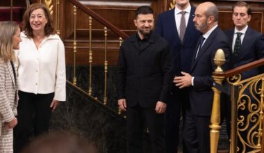 última hora del presidente de Ucrania en España con el Rey Felipe VI y Pedro Sánchez hoy