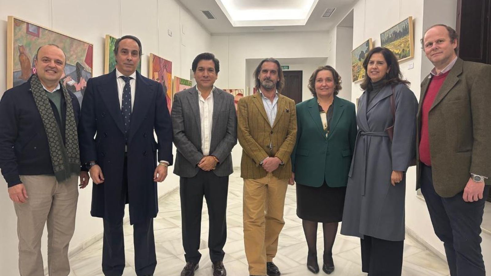 El pintor Francisco Domecq y Álvaro Altozano, con Antonio Fernández, Belén de la Cuadra, Marta Domecq y ÁlvaroMoreno. El pintor Francisco Domecq y Álvaro Altozano, con Antonio Fernández, Belén de la Cuadra, Marta Domecq y ÁlvaroMoreno.