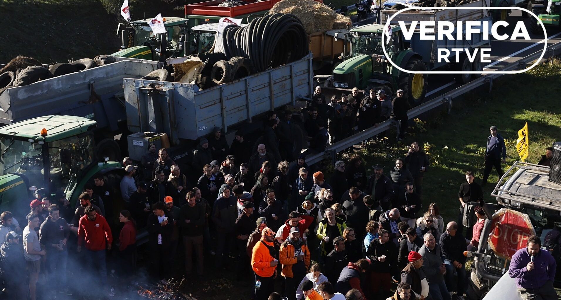 No son imágenes de las protestas de agricultores en Francia