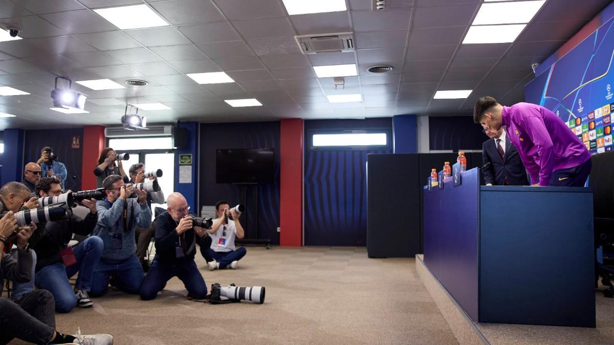 Gerard Martín habló el día antes del Barça-Frankfurt