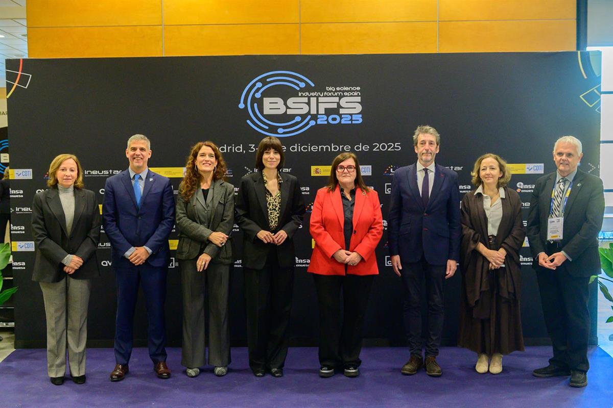 La ministra de Ciencia, Innovación y Universidades, Diana Morant, inaugura el Big Science Industry Forum Spain 2025