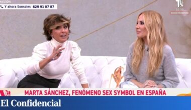 Marta Sánchez carga contra un trabajador de 'Y ahora Sonsoles' y se niega a responder a Sonsoles Ónega