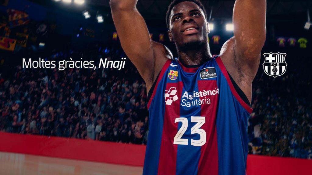 El Barça de basket se despide de James Nnaji, tras rescindir su contrato