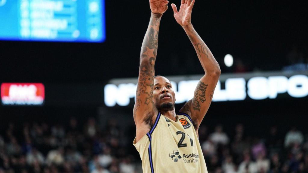 Will Clyburn en el Paris Basketball-Barça de basket de la Euroliga