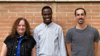 Los investigadores de la URV a cargo del estudio, Michelle Murphy, Ailende Eigbefoh-Addeh y Albert Salas-Huetos.