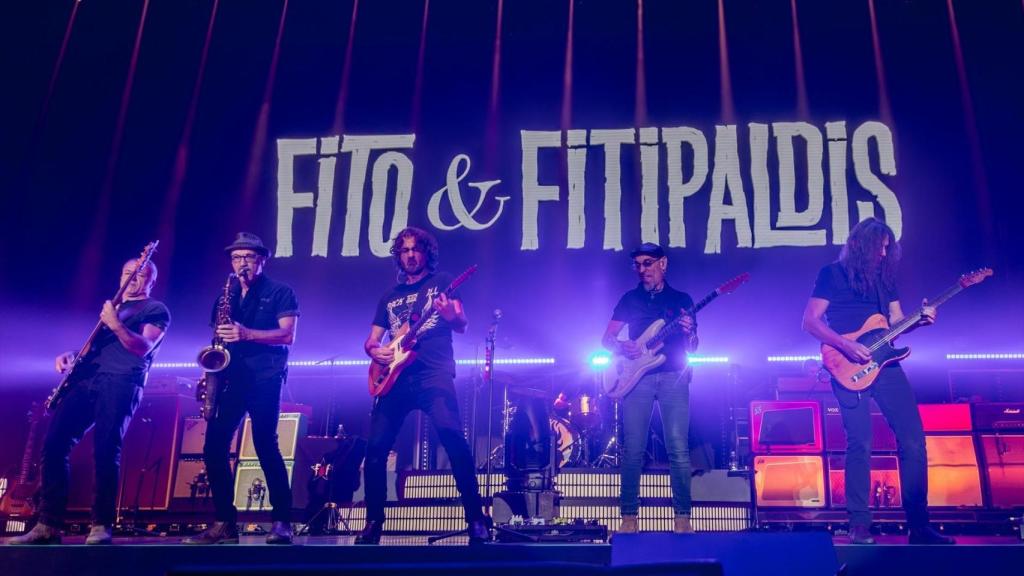 El grupo musical Fito & Fitipaldis durante su concierto en el Movistar Arena, a 29 de diciembre de 2025, en Madrid (España).