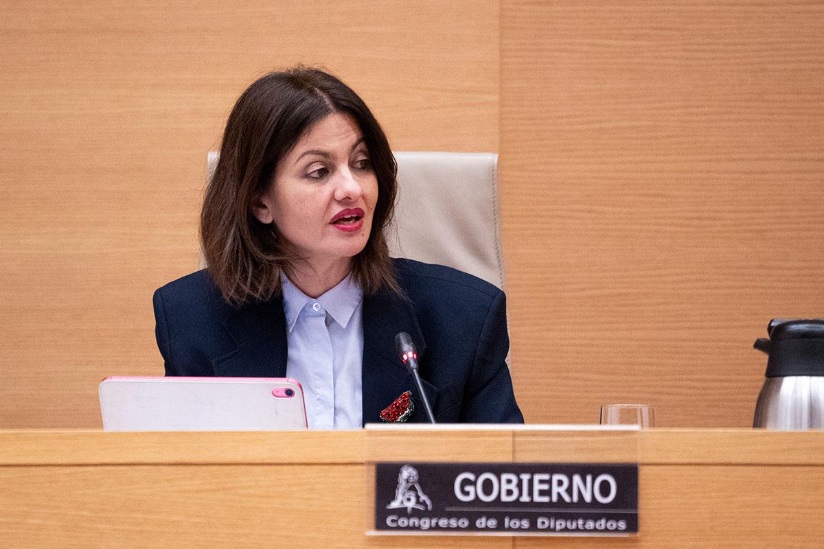 La ministra de Juventud e Infancia, Sira Rego, durante su comparecencia en la Comisión de Juventud e Infancia del Congreso