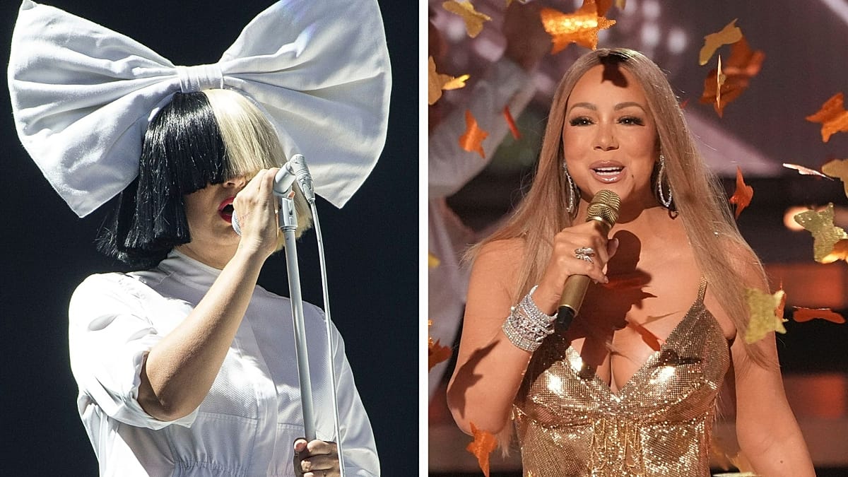 Sia acaba con 30 años de reinado de Mariah Carey en la lista navideña de Spotify