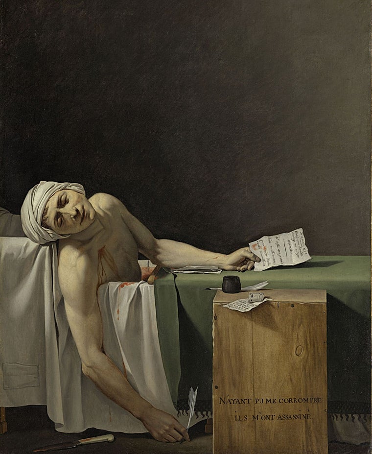 Jacques-Louis David. 'La muerte de Marat'