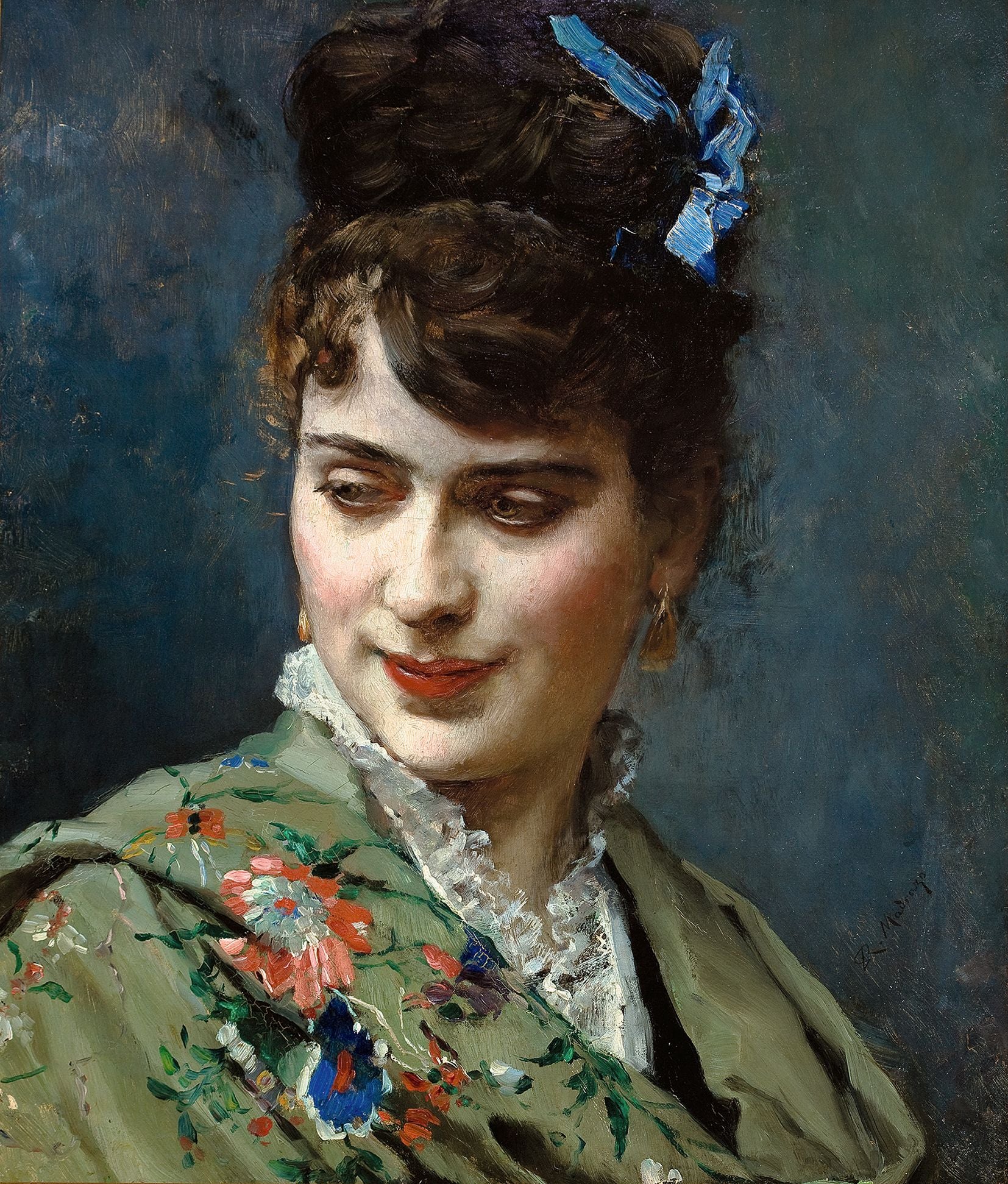 Raimundo de Madrazo y Garreta. 'Aline Masson', finales de 1870. Óleo sobre lienzo, 47 x 40 cm. Colección particular.