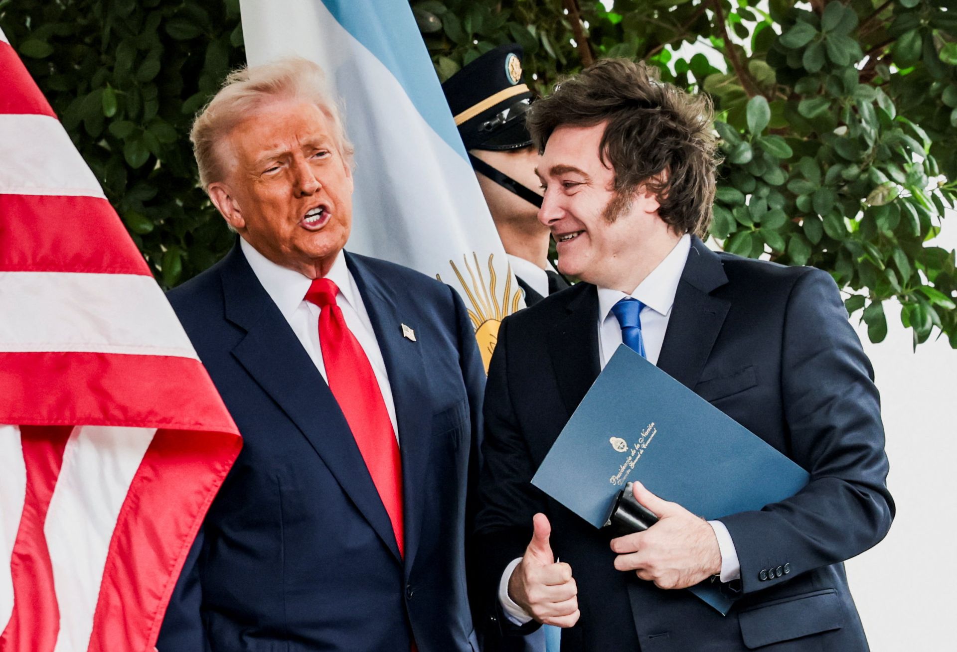 Trump recibió a su homólogo argentino en la Casa Blanca