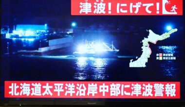 Japón emite una alerta de tsunami después de un potente terremoto de magnitud 7,6 en el Pacífico