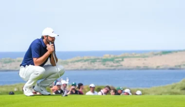 Scottie Scheffler durante la jornada final del Open Championship 2025. © Golffile