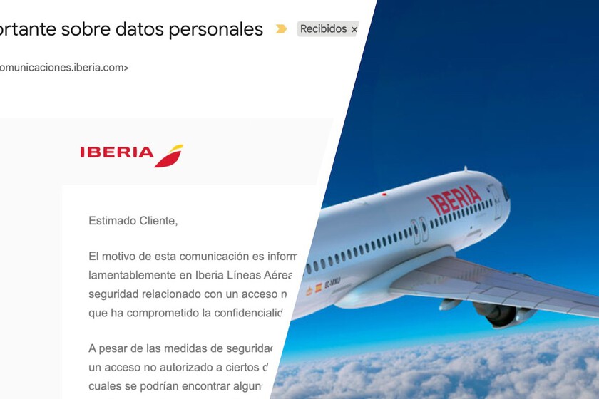 Iberia acaba de enviarme un mail avisándome del robo de mis datos. 'Solo' ha llegado dos semanas tarde