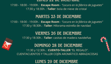 Un escape room, hiloramas de estrellas, bolas de nieve de cristal, casitas de chocolate o de madera navideñas, en los talleres de Cultura para esta Navidad