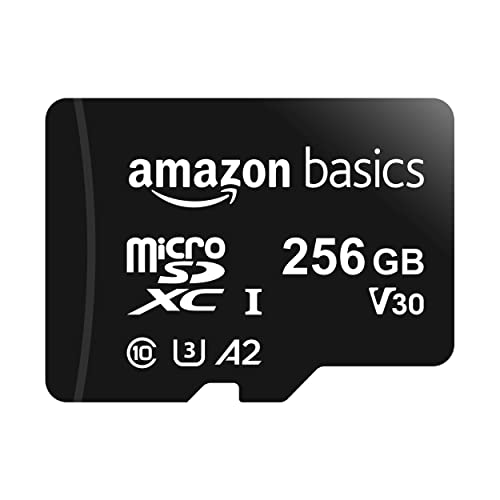 Amazon Basics MicroSDXC, 256 GB, con Adaptador SD