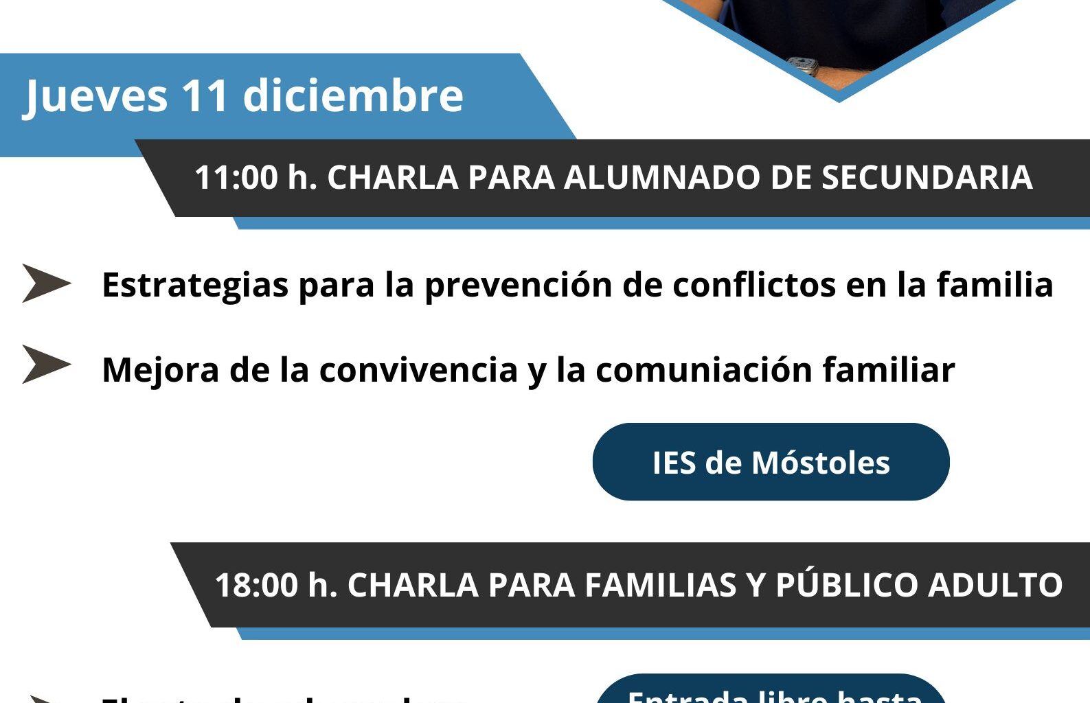 Móstoles organiza una jornada de convivencia familiar con charlas especializadas a cargo de Pedro García Aguado, “Hermano mayor”