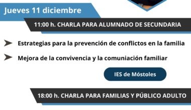 Móstoles organiza una jornada de convivencia familiar con charlas especializadas a cargo de Pedro García Aguado, “Hermano mayor”