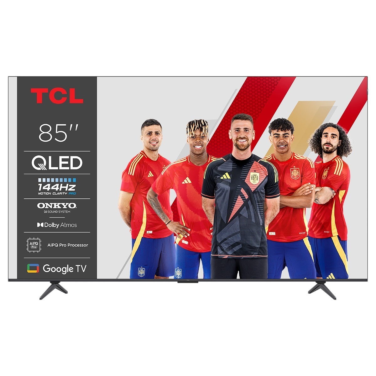 TV QLED 215,9 cm (85") TCL 85P8K, 4K HDR Ultra HD, Smart TV by Google TV, control por voz, compatible con Google Assistant, Google Cast
