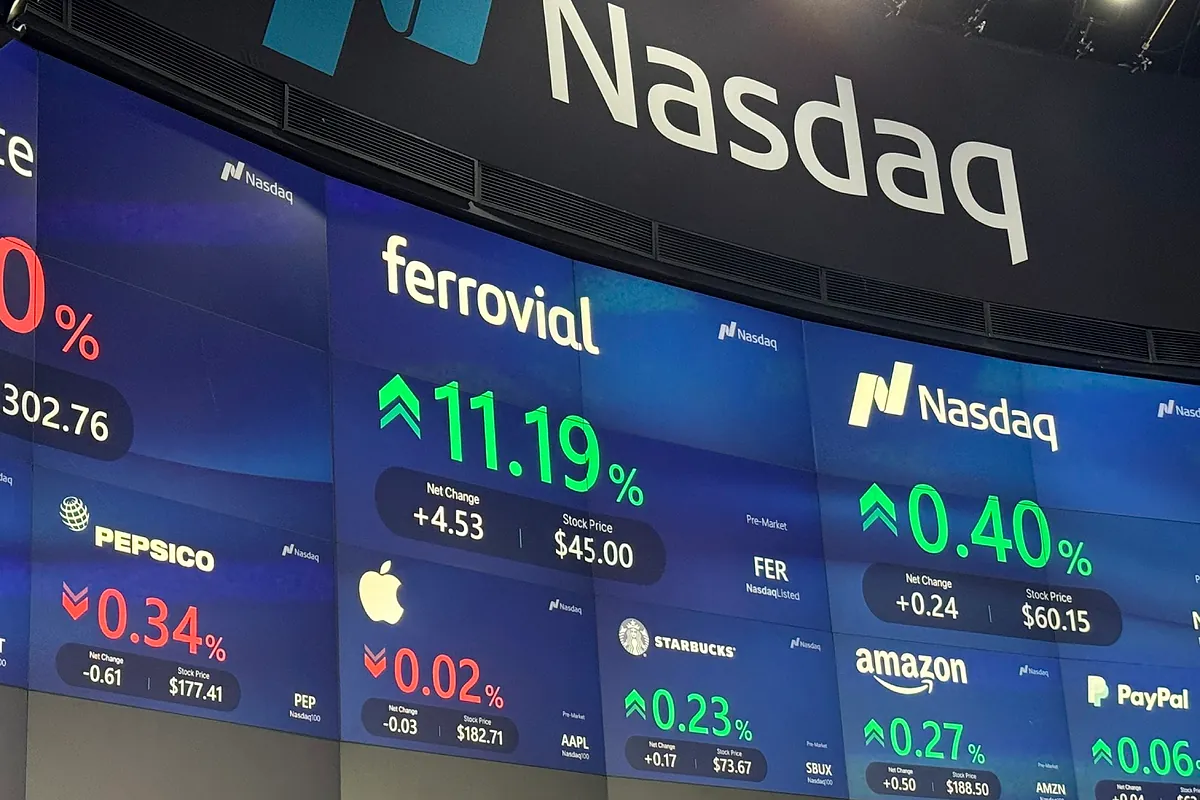 Ferrovial entra en el Nasdaq 100 dos años después de su salto a la Bolsa americana - Expansión