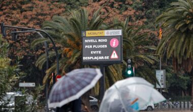 Las fuertes lluvias de la borrasca Emilia, en directo: alerta roja en el litoral valenciano, el levante almeriense y el litoral sur de Murcia hasta las 6 horas