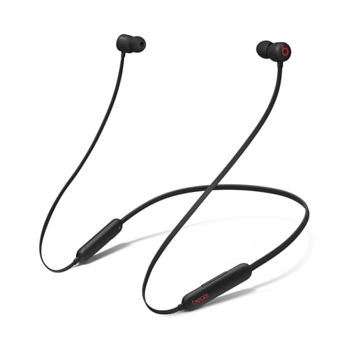 Beats Auriculares inalámbricos Flex – Chip Apple W1, Auriculares magnéticos, Bluetooth de Clase 1, 12 Horas de Sonido ininterrumpido - Negro