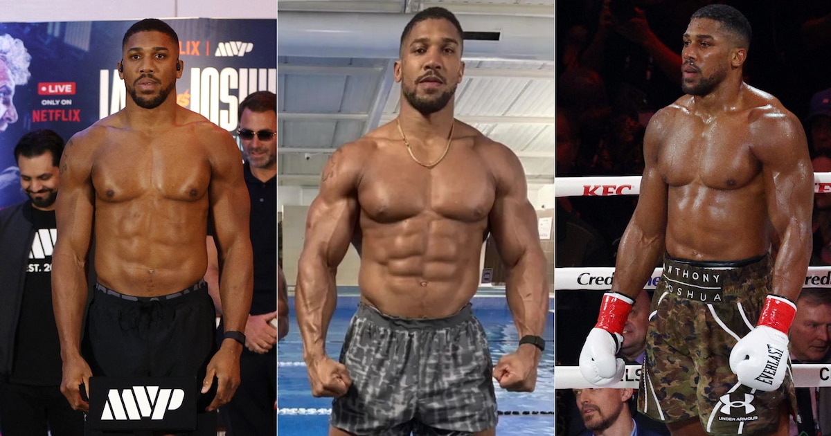 El brutal cambio físico de Anthony Joshua a una semana del brutal nocaut a Jake Paul