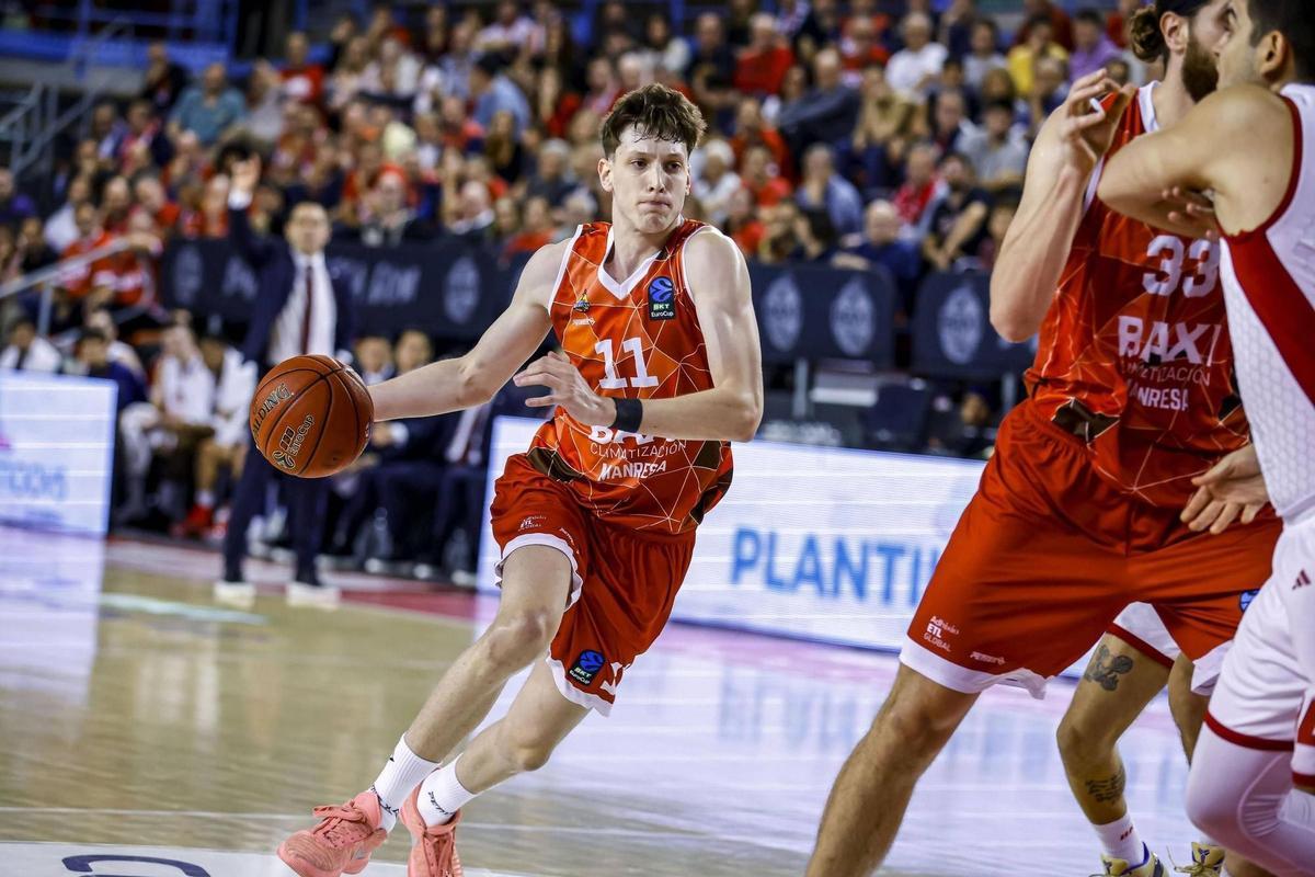 Agustín Ubal fue uno de los destacados del BAXI en la derrota ante el conjunto turco