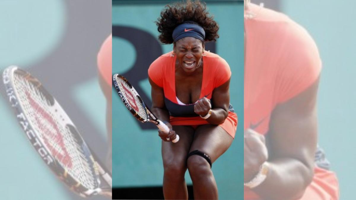 Serena Williams, celebrando un punto