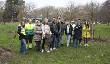 Diferentes asociaciones plantan arbolado y semillas de flores en el parque de Antoniutti para cerrar las actividades en torno al Día Internacional de las Personas Migradas