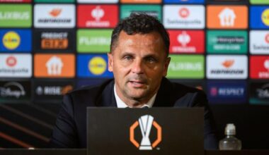 Mario Kovačević, entrenador del Dinamo Zagreb, en sala de prensa. (Foto: Cordon Press)