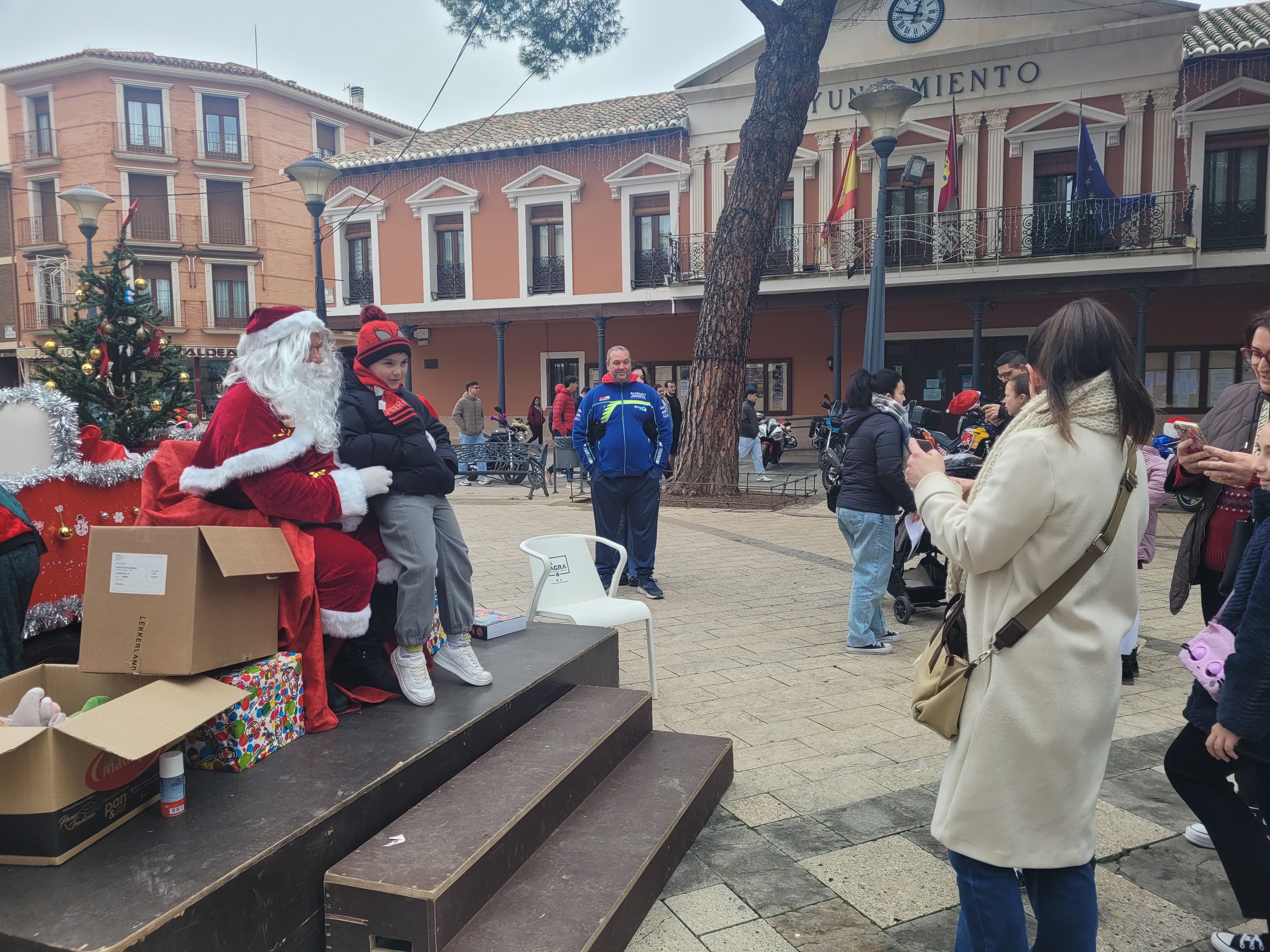 Papá Noel en la Plaza de España.