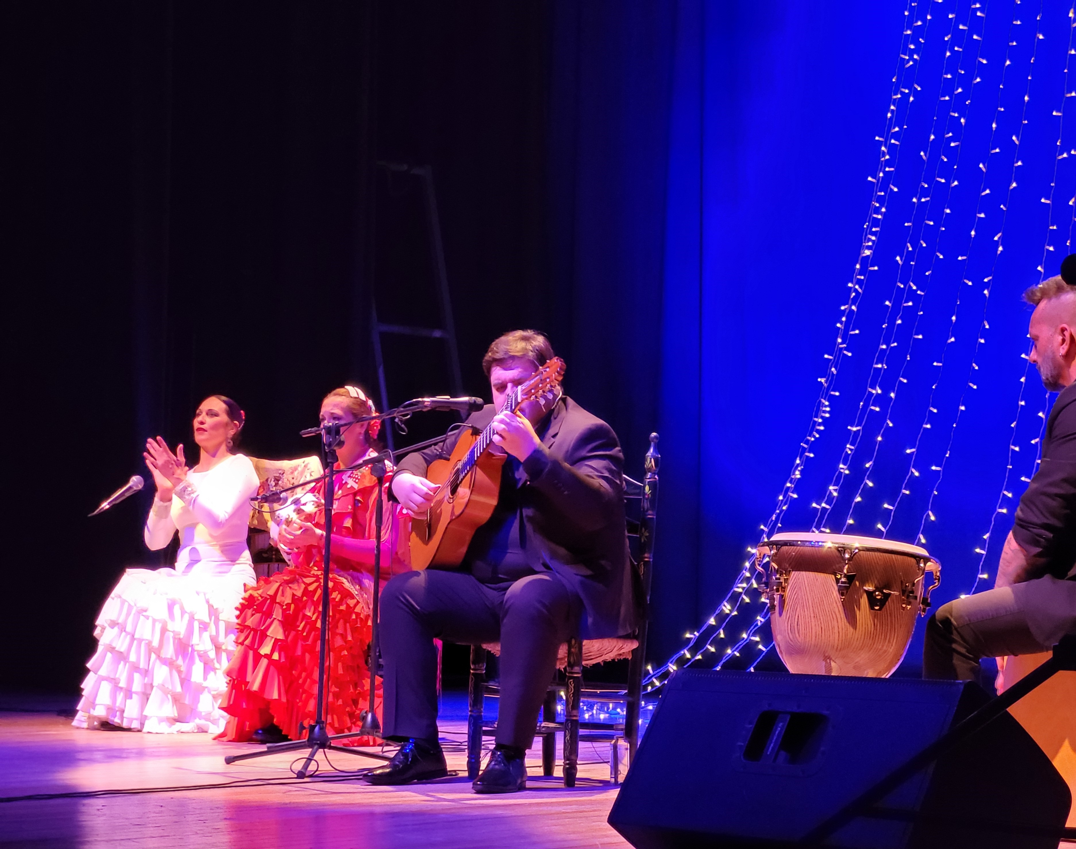 El artista ofreció villancicos populares.