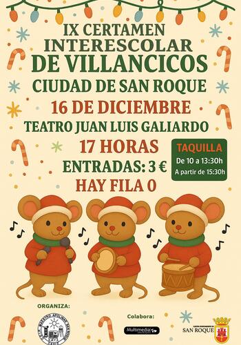 IX Certamen de Villancicos “Ciudad de San Roque”, el 16 de diciembre