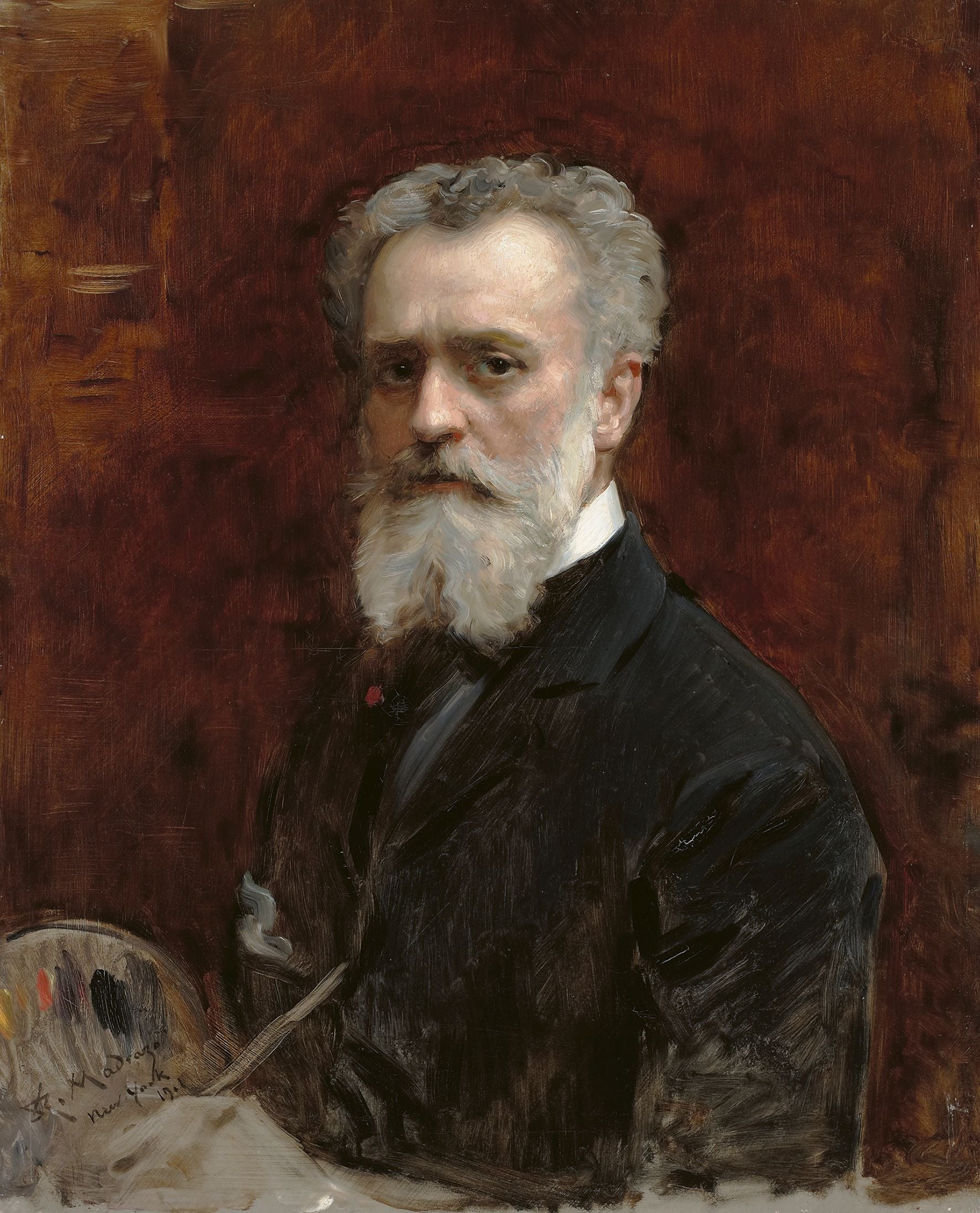 Raimundo de Madrazo y Garreta. 'Autorretrato', 1901. Óleo sobre lienzo, 81,6 x 62,5 cm. Meadows Museum, SMU, Dallas, Algur H. Meadows Collection, MM.73.01.