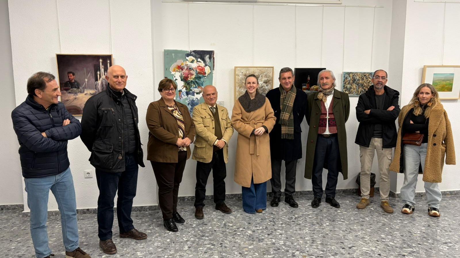 De derecha a izquierda, Anael Tena, Manuel Benitez, José Hinojo, Miguel Berraquero, la alcaldesa de Prado del Rey Vanesa Beltrán, Bernardo Palomo, la delegada de Cultura Isabel Blanco, Jose M. Requejo y Raúl Zarzuela.