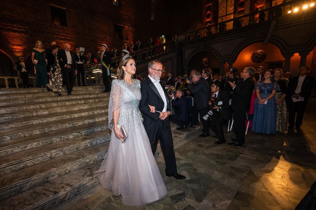 Magdalena de Suecia en el banquete de los Premios Nobel 2025