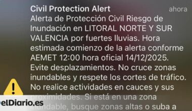 Emergencias de la Generalitat eleva a roja la alerta por la borrasca Emilia en el litoral de Valencia y envía un Es-Alert