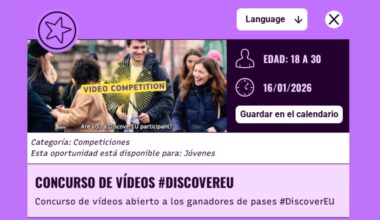 Concurso de Vídeos #DiscoverEU - Juventud
