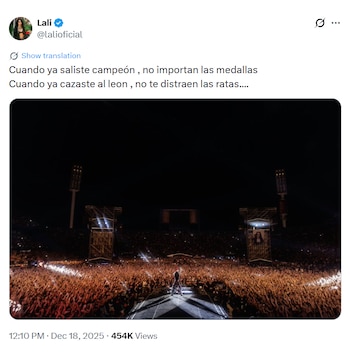 "Cuando ya saliste campeón, no