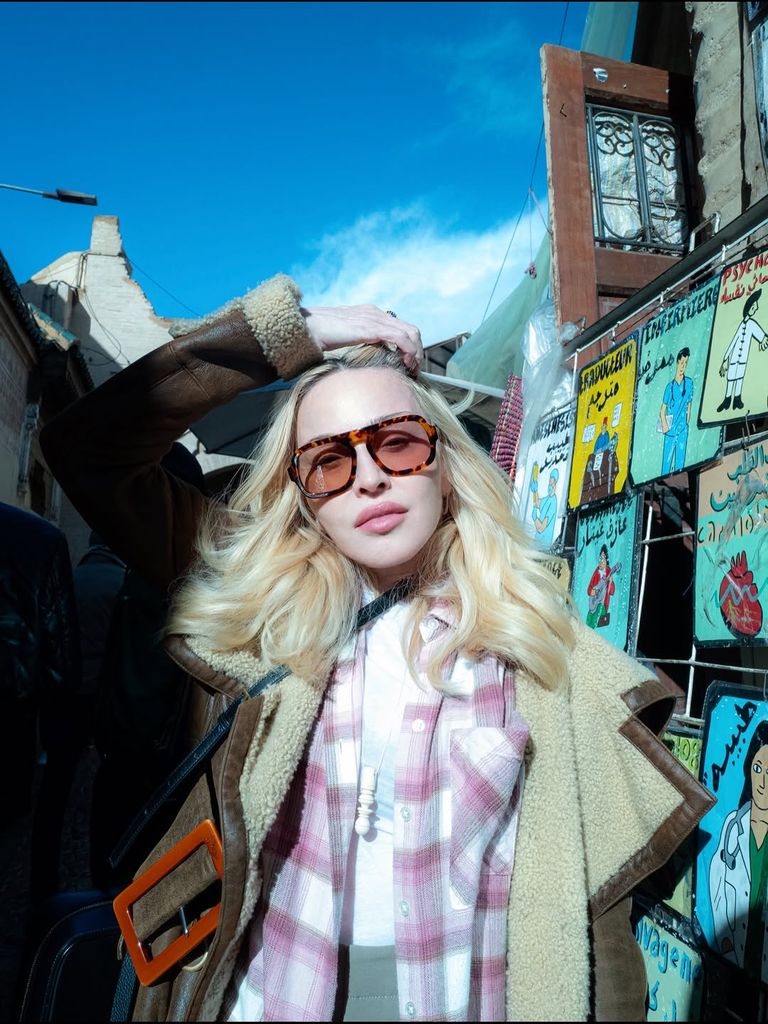 Madonna por las calles de Marrakech