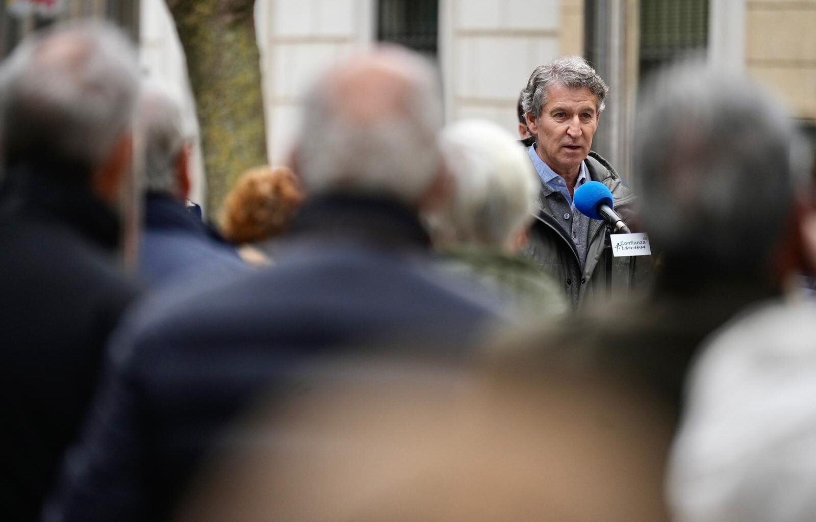 Feijóo, durante su visita a Don Benito (Badajoz)