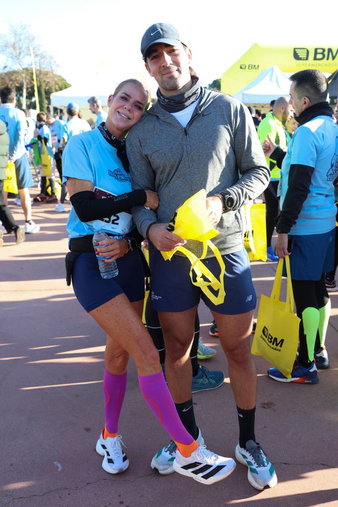 Amelia Bono y su novio en la San Silvestre de Las Rozas